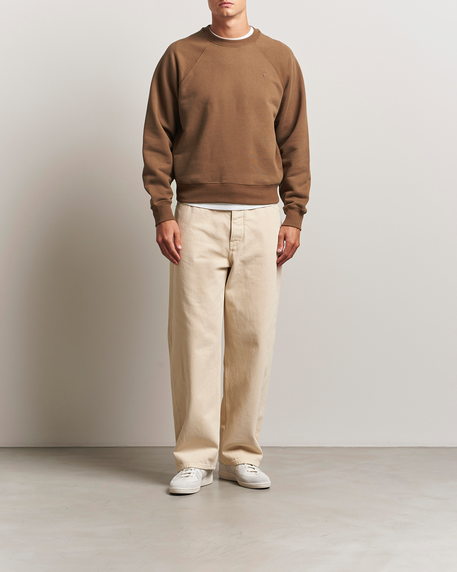Herre | Gensere | AMI | Tonal Heart Logo Sweatshirt Noisette