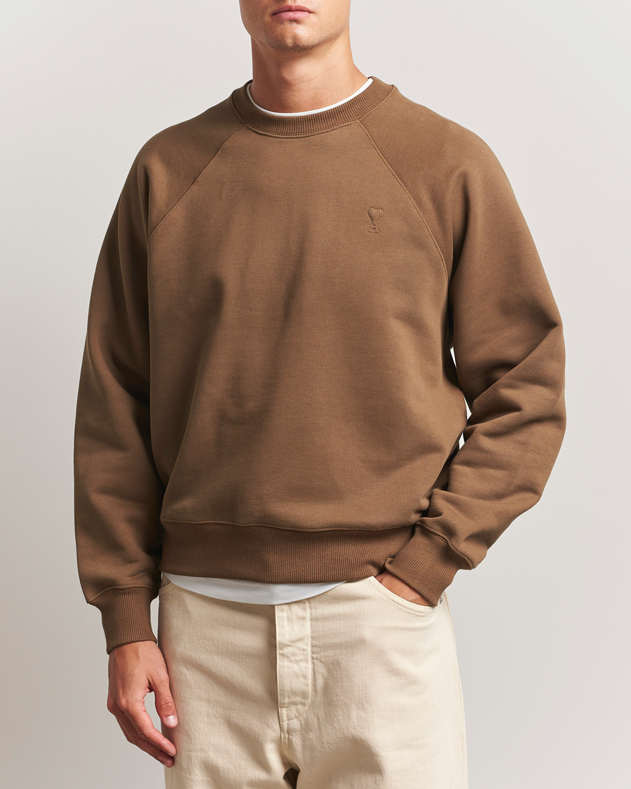 Herre | Gensere | AMI | Tonal Heart Logo Sweatshirt Noisette