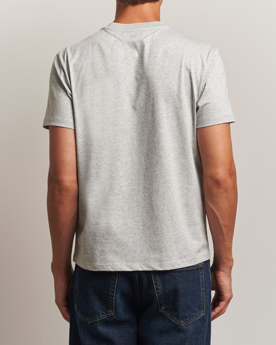 Herre | T-Shirts | AMI | Black Heart Logo T-Shirt Grey Heather