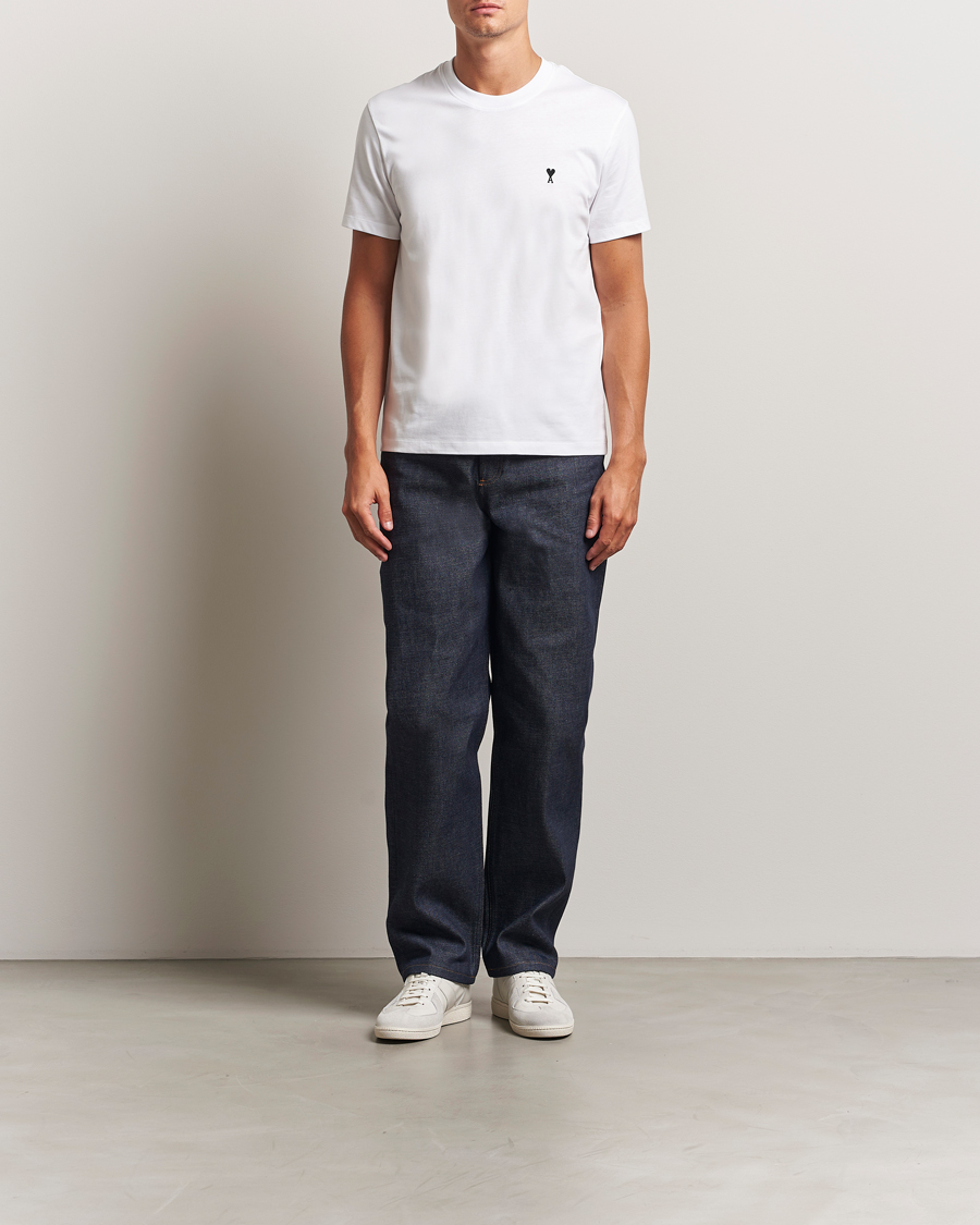 Herre | T-Shirts | AMI | Black Heart Logo T-Shirt White