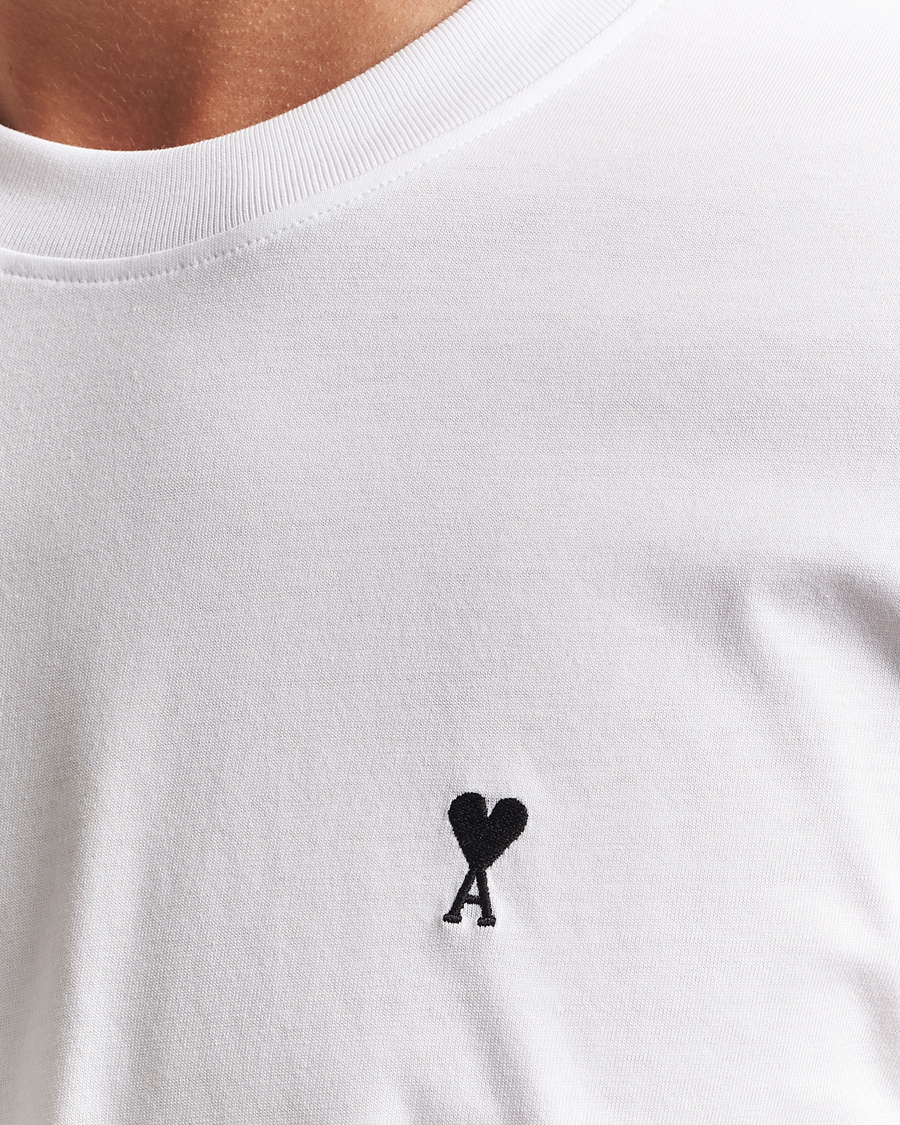 Herre | T-Shirts | AMI | Contrast Heart Logo T-Shirt White