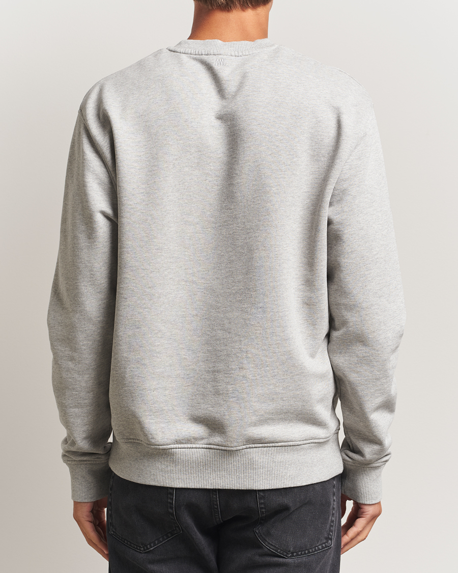 Herre | Gensere | AMI | Black Heart Logo Sweatshirt Grey Heather