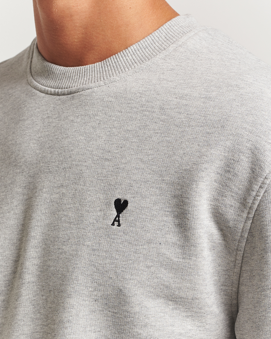Herre | Gensere | AMI | Black Heart Logo Sweatshirt Grey Heather