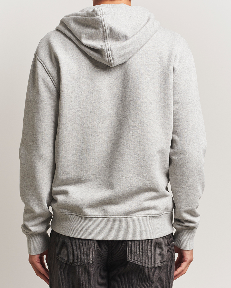 Herre | Gensere | AMI | Black Heart Logo Full Zip Hoodie Grey Heather