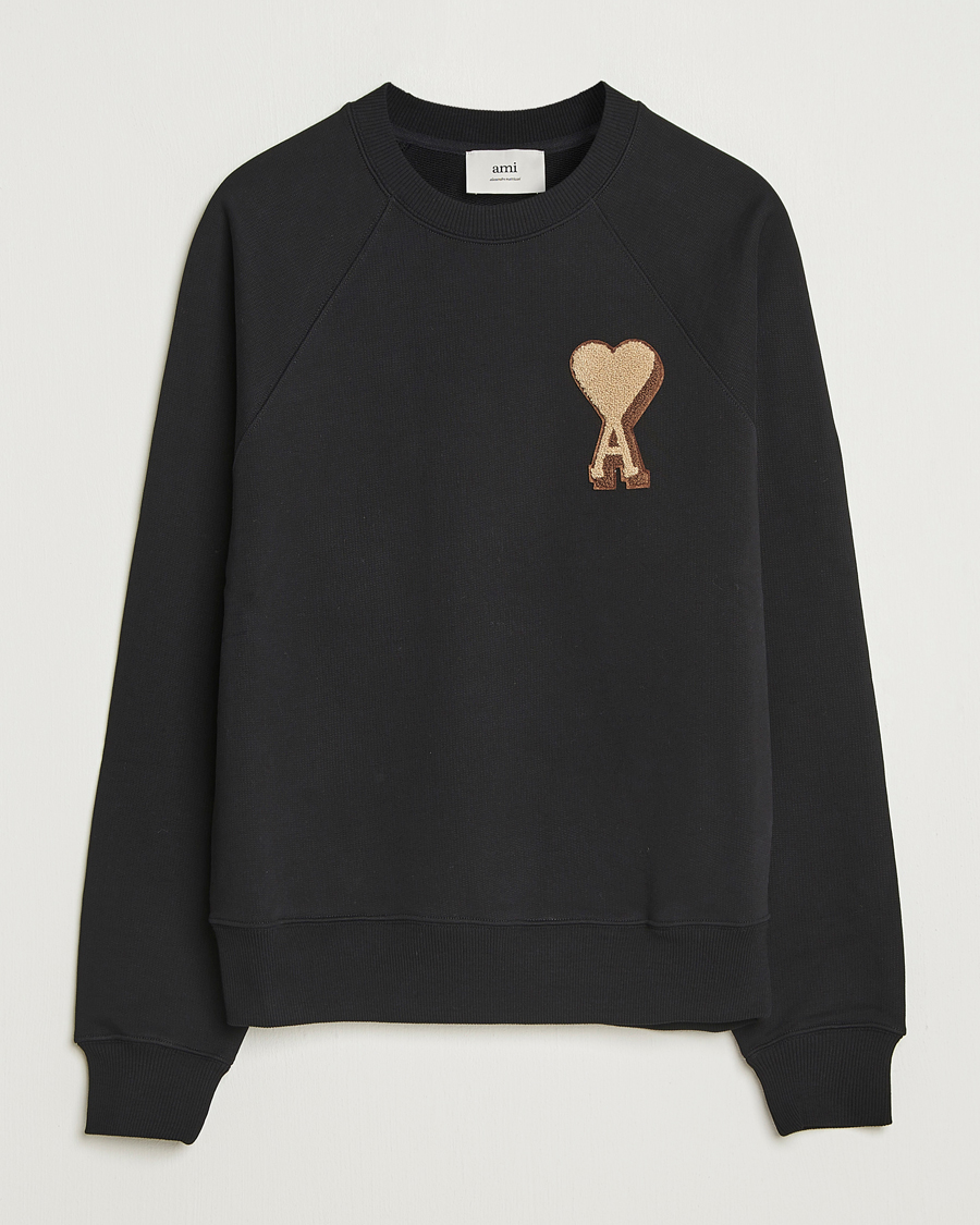 Herre | Gensere | AMI | Patch Heart Sweatshirt Black