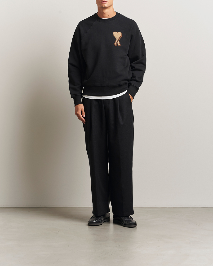 Herre | Gensere | AMI | Patch Heart Sweatshirt Black