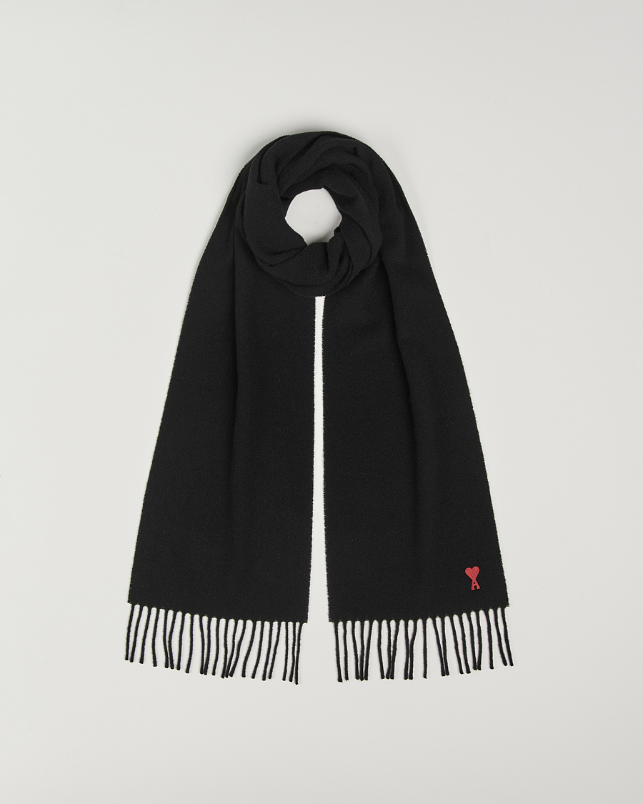 Herre | Skjerf | AMI | Heart Logo Scarf Black