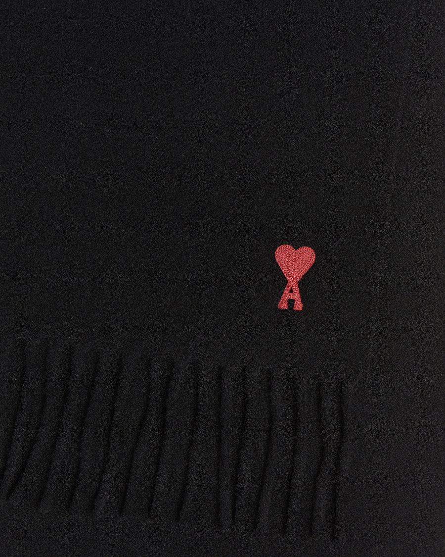 Herre | Skjerf | AMI | Heart Logo Scarf Black
