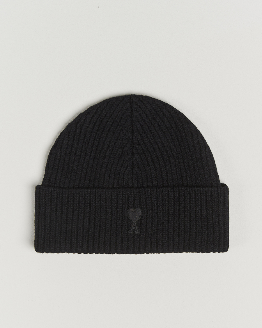 Herre | Luer | AMI | Heart Logo Beanie Black