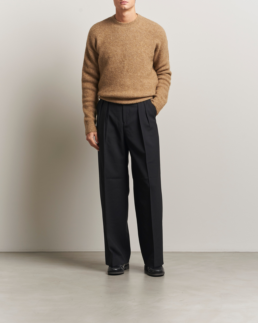 Herre | Gensere | AMI | Signature Alpaca Knitted Sweater Camel