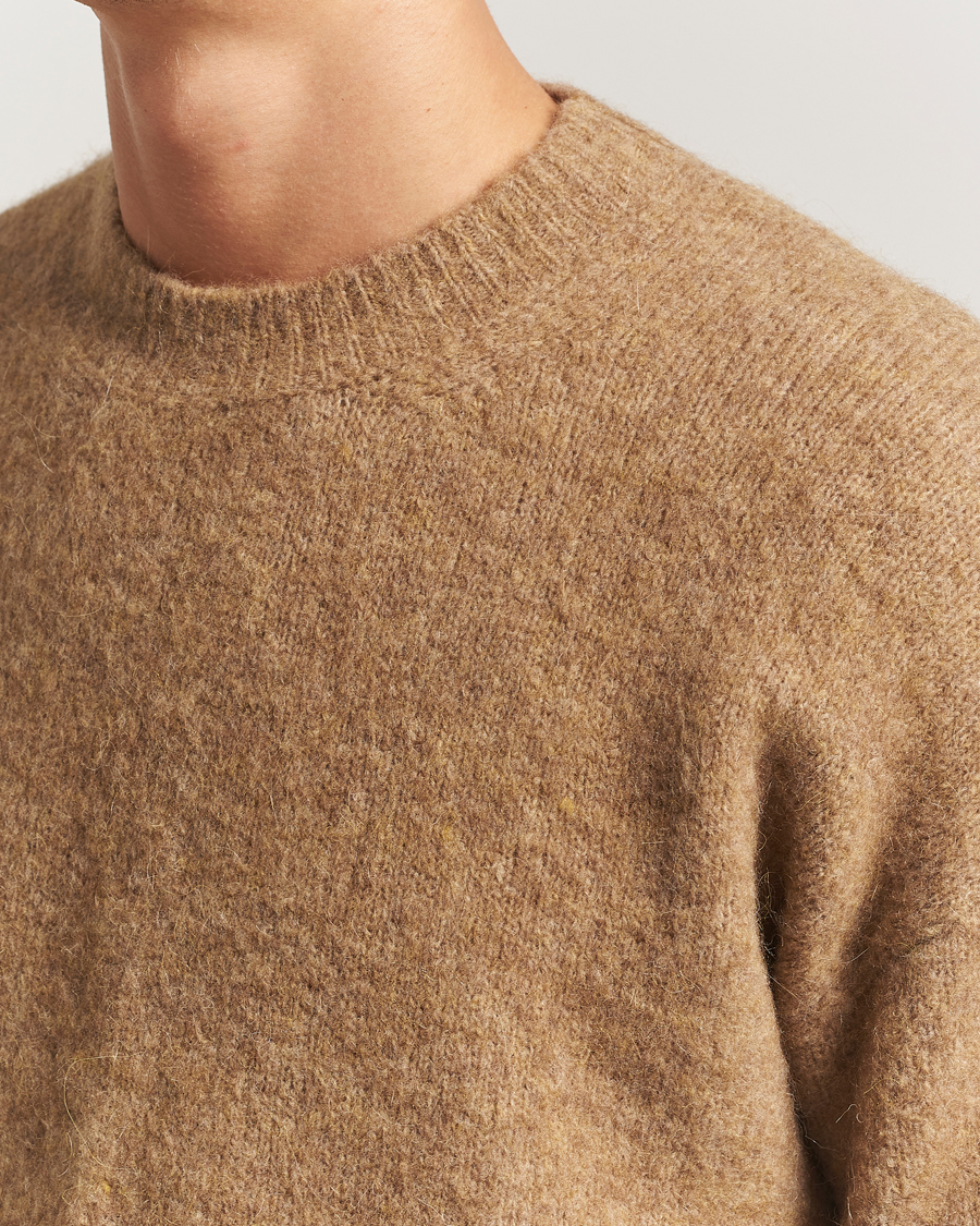 Herre | Gensere | AMI | Signature Alpaca Knitted Sweater Camel
