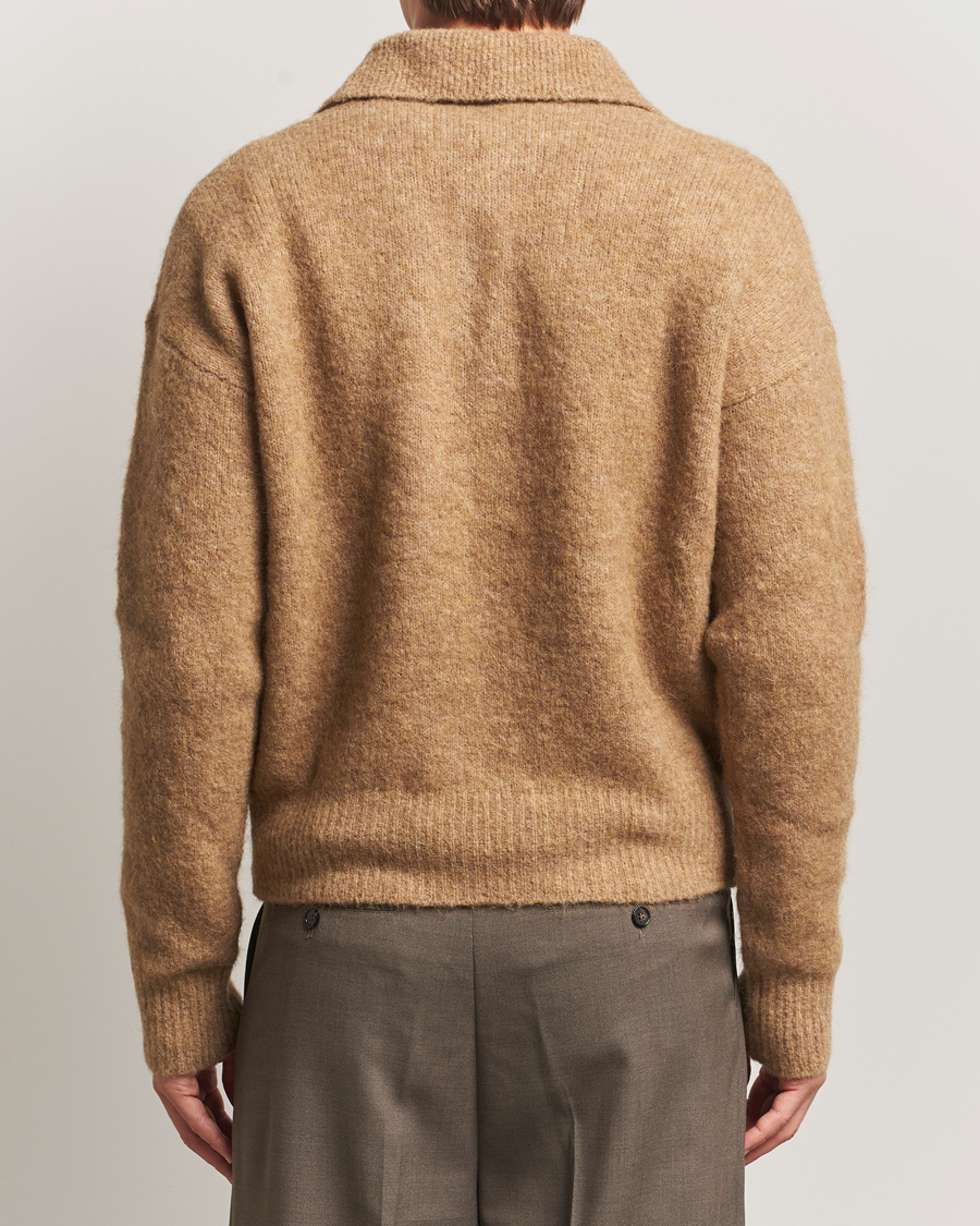 Herre | Gensere | AMI | Signature Alpaca Knitted Polo Camel
