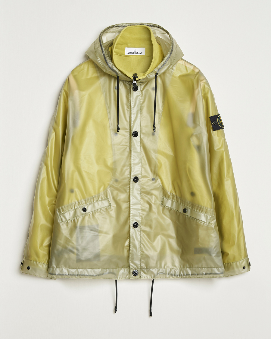 Herre | Jakker | Stone Island | Translusent Cover Moleskin Short Parka Green