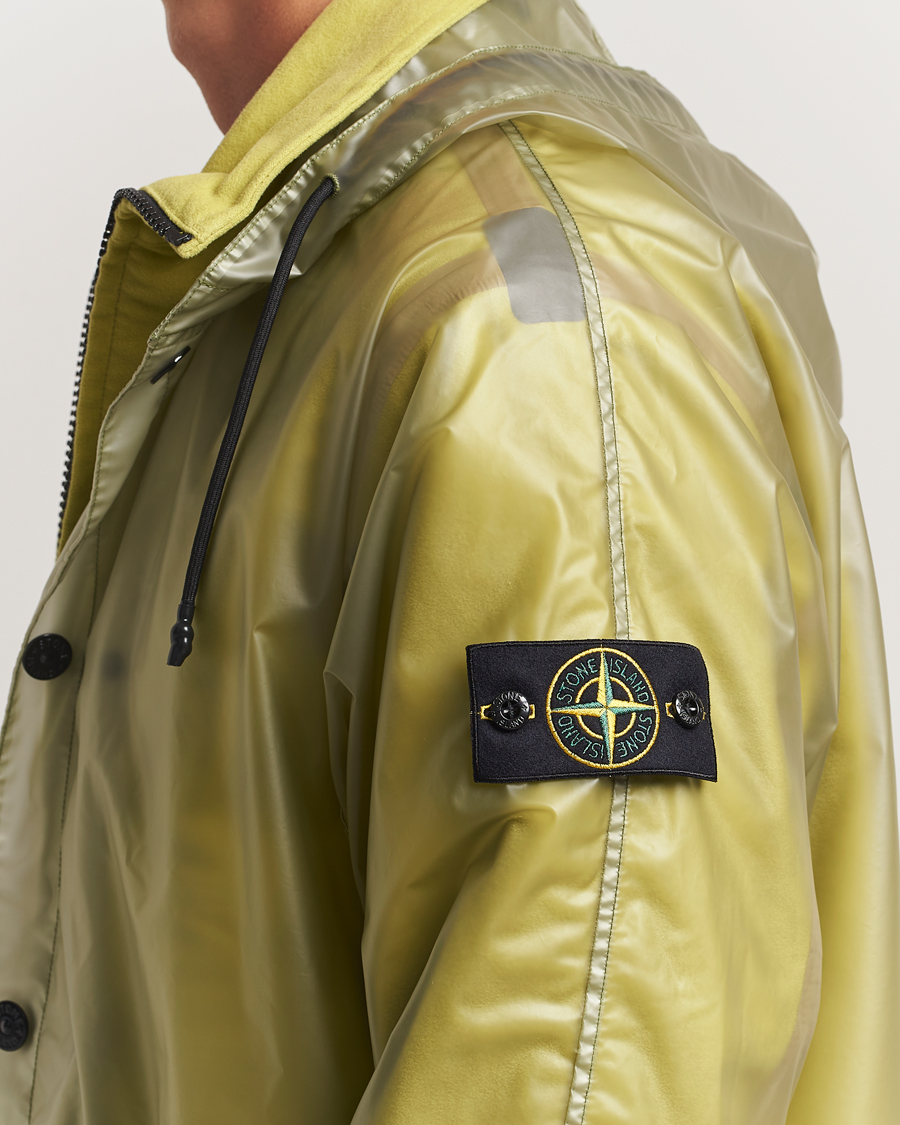 Herre | Jakker | Stone Island | Translusent Cover Moleskin Short Parka Green
