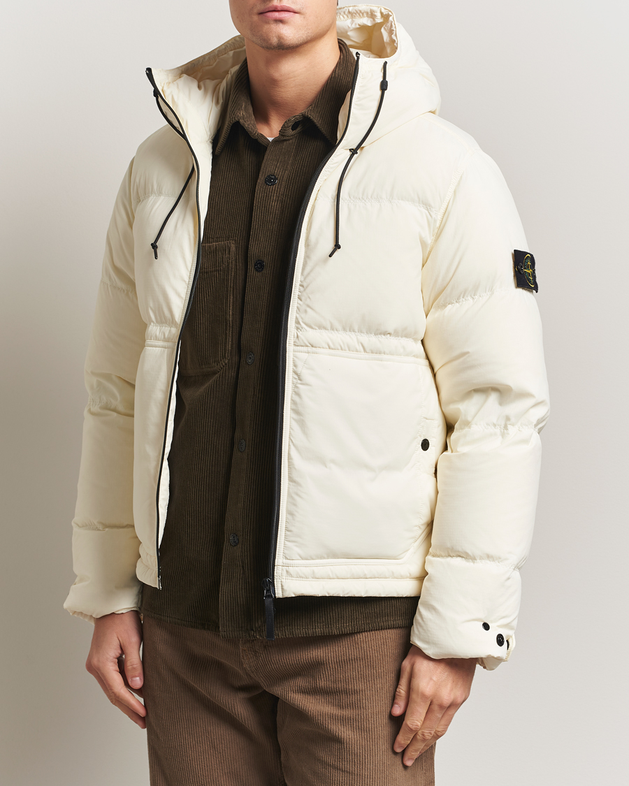 Herre | Jakker | Stone Island | Ripstop Cordura Padded Down Parka Ivory