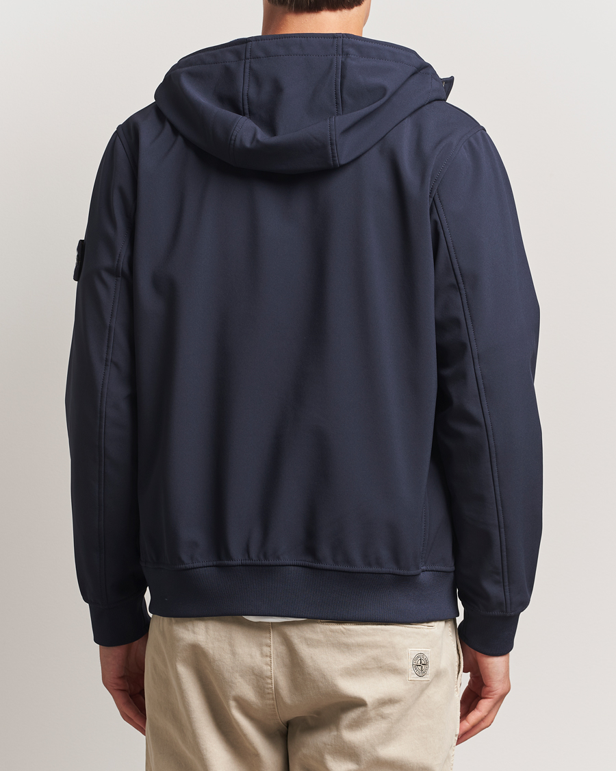 Herre | Jakker | Stone Island | Soft Shell Re-Dyed Lined Hood Jacket Navy
