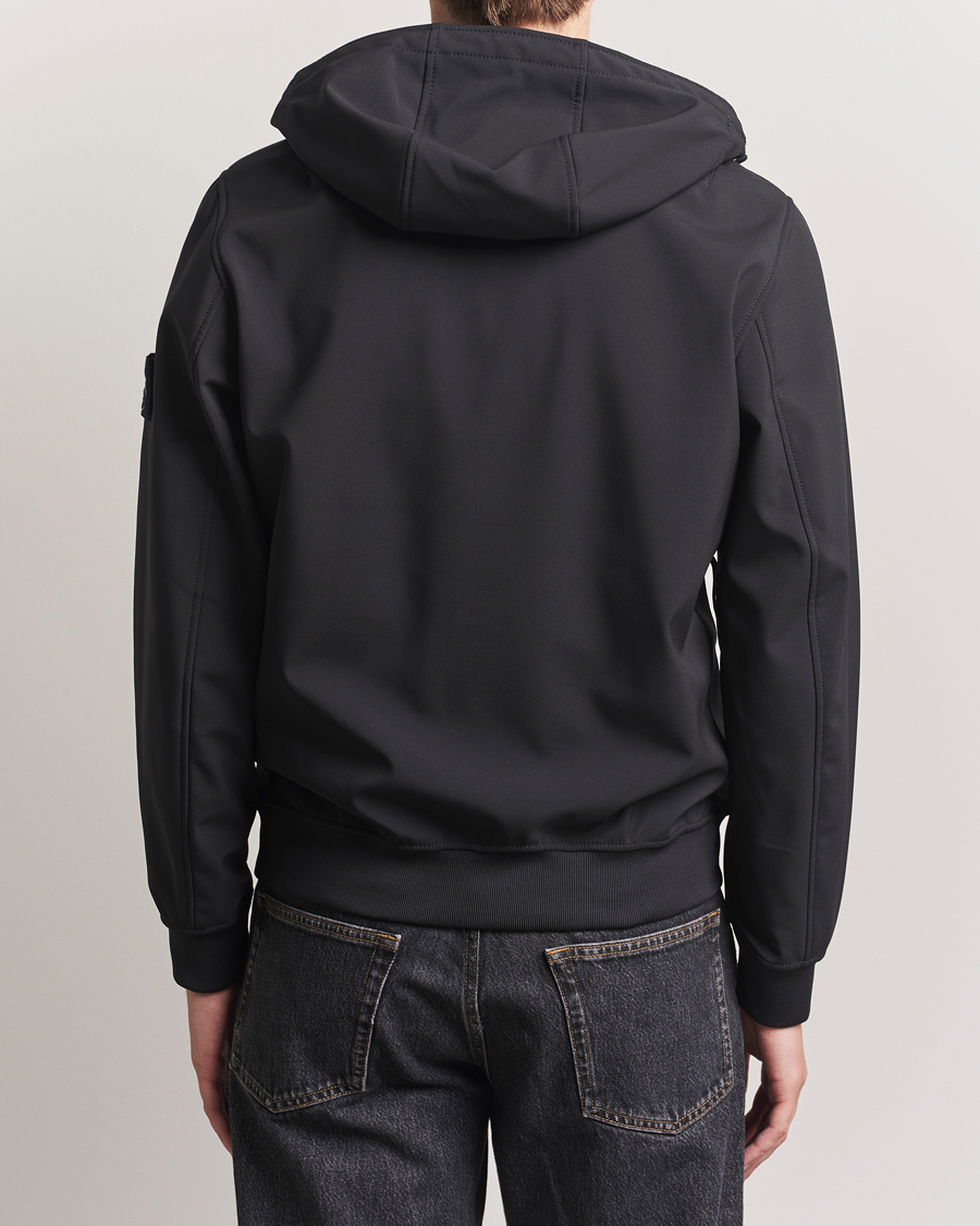 Herre | Jakker | Stone Island | Soft Shell Re-Dyed Lined Hood Jacket Black