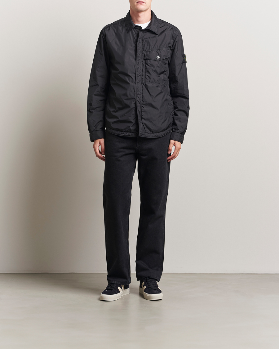 Herre | Jakker | Stone Island | Crinkle Reps Padded Shirt Jacket Black
