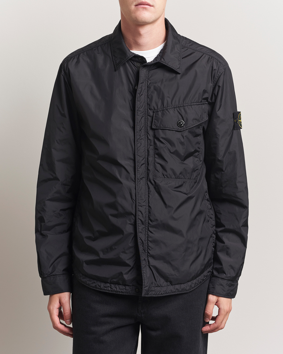 Herre | Jakker | Stone Island | Crinkle Reps Padded Shirt Jacket Black