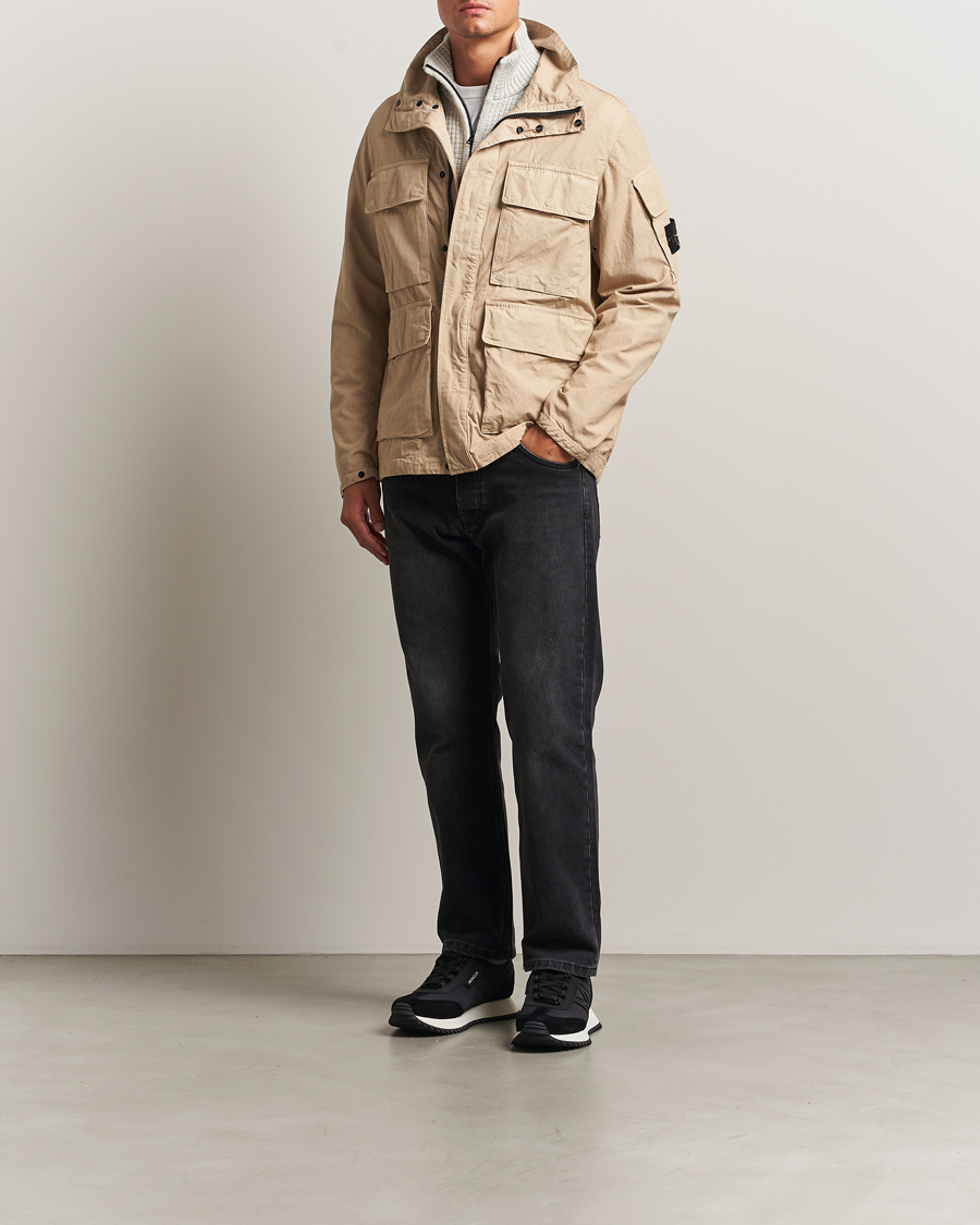 Herre | Jakker | Stone Island | Canvas Weave Cotton Field Jacket Beige