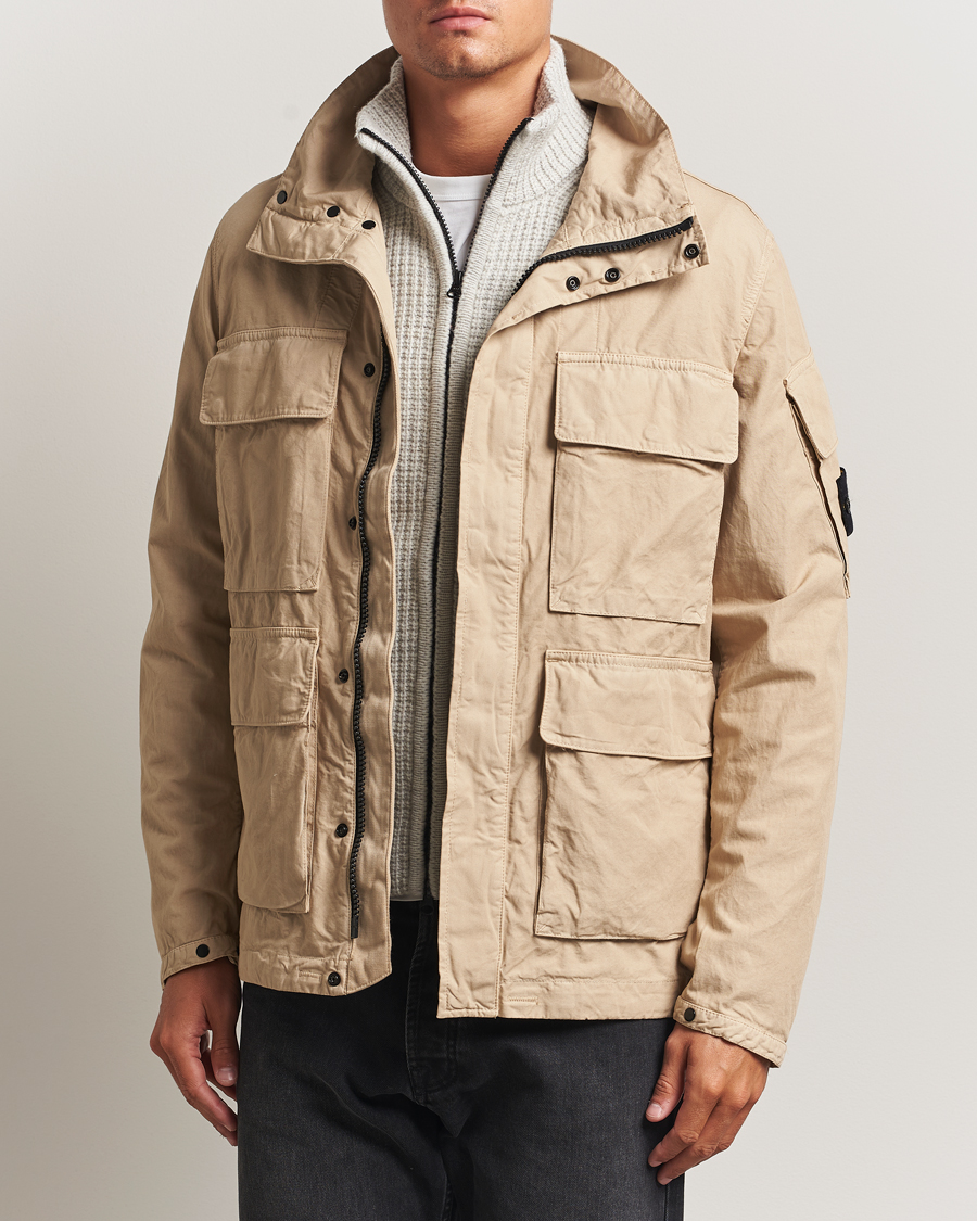 Herre | Jakker | Stone Island | Canvas Weave Cotton Field Jacket Beige