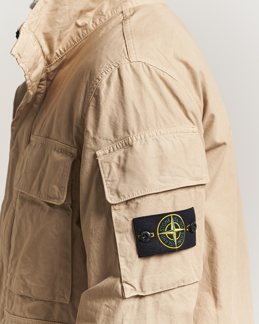 Herre | Jakker | Stone Island | Canvas Weave Cotton Field Jacket Beige