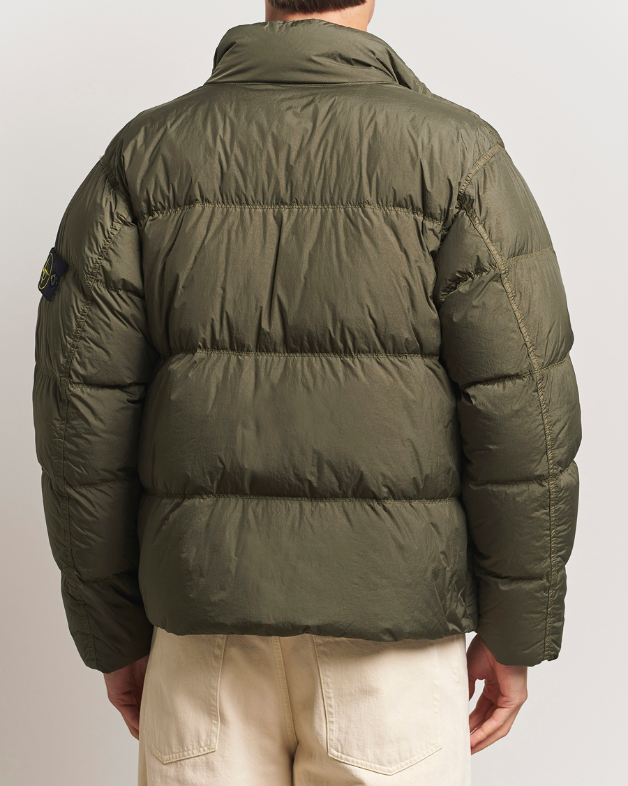 Herre | Jakker | Stone Island | Crinkle Reps Down Jacket Military Green