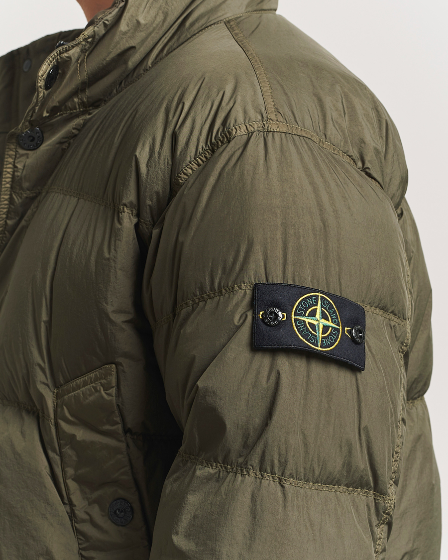 Herre | Jakker | Stone Island | Crinkle Reps Down Jacket Military Green
