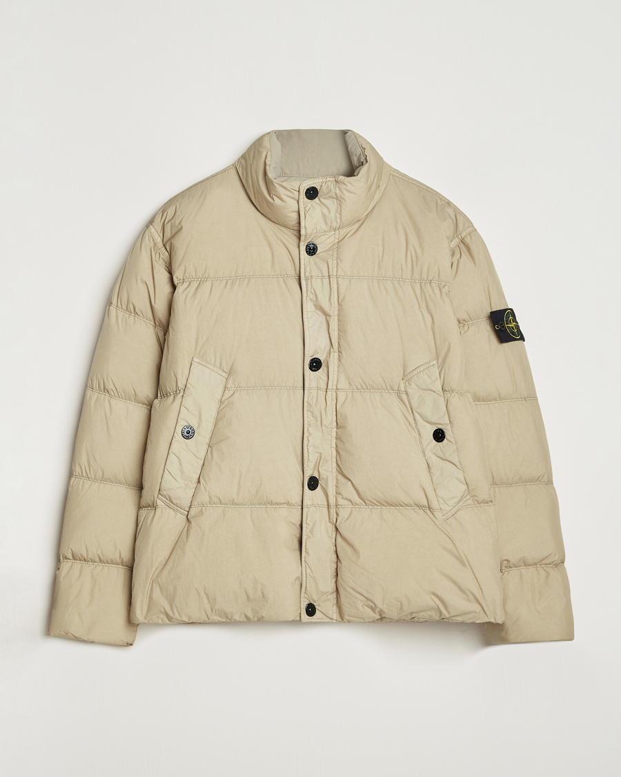 Herre | Jakker | Stone Island | Crinkle Reps Down Jacket Beige