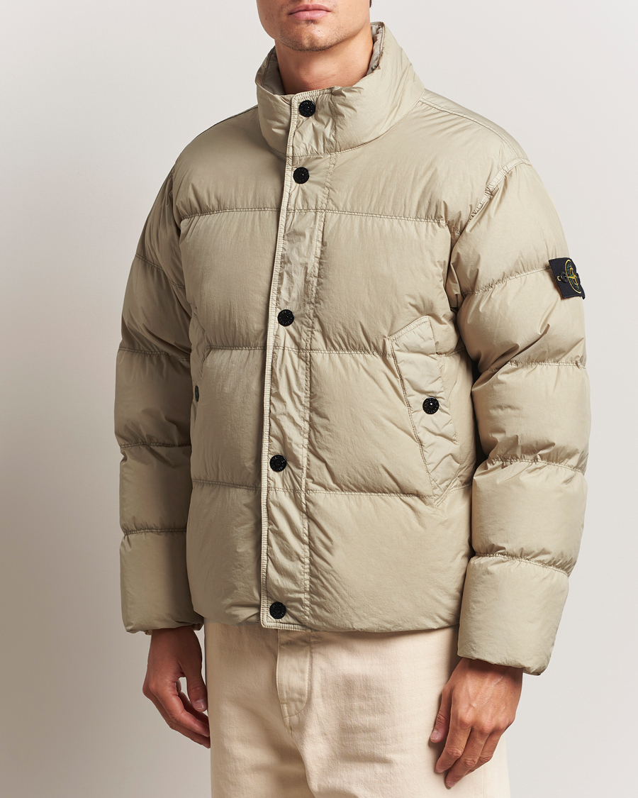 Herre | Jakker | Stone Island | Crinkle Reps Down Jacket Beige