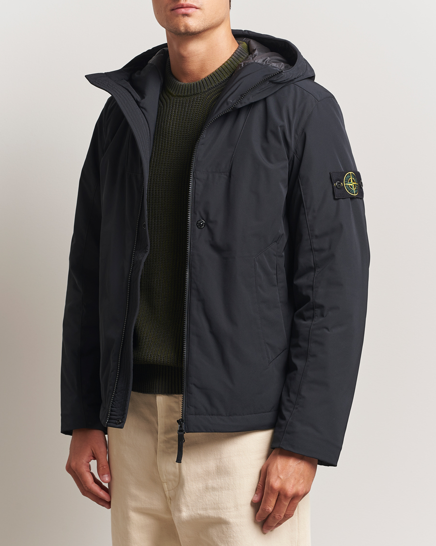 Herre | Jakker | Stone Island | Micro Twill Primaloft Padded Hood Jacket Black