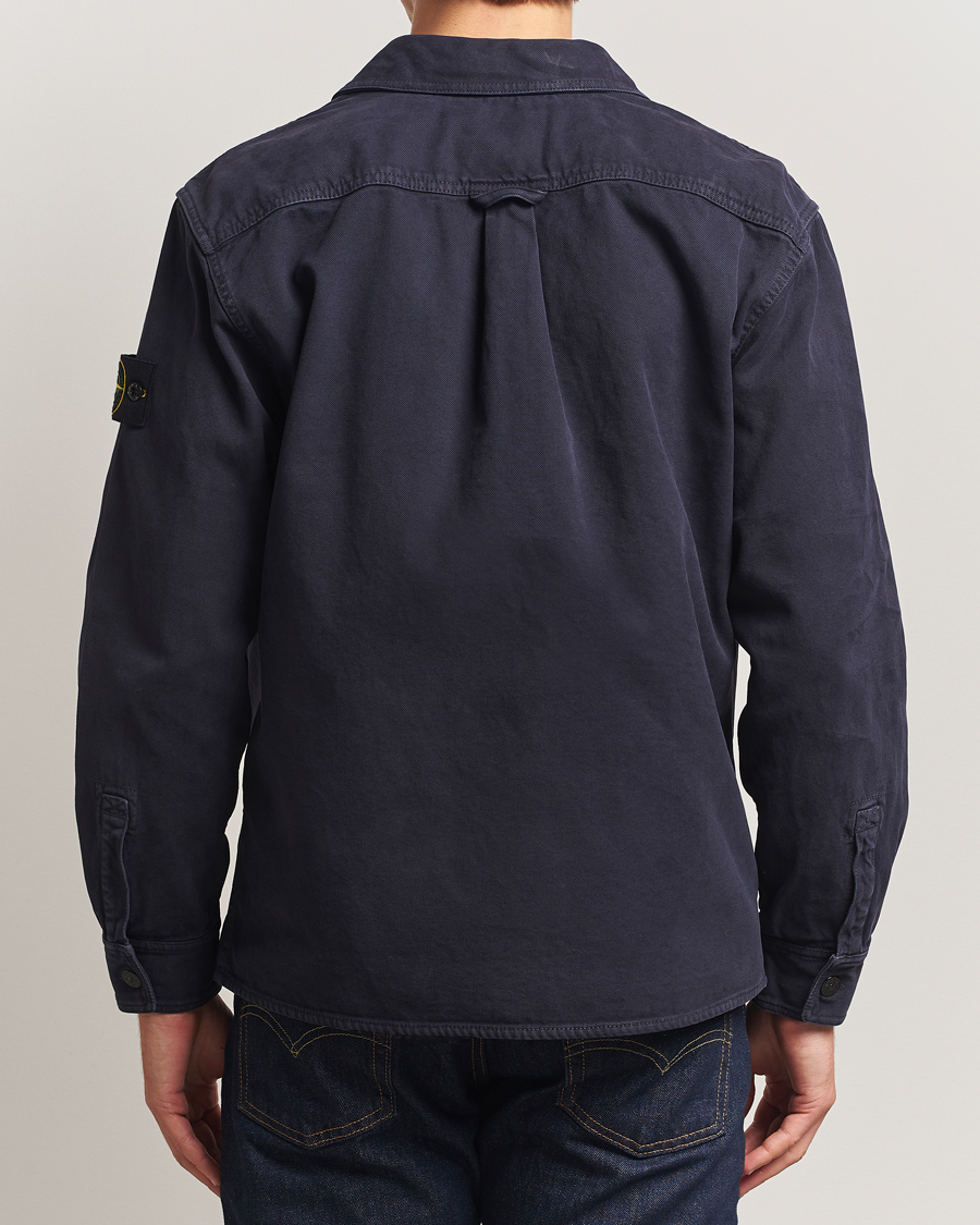 Herre | Skjorter | Stone Island | Organic Panama Cotton Overshirt Ink