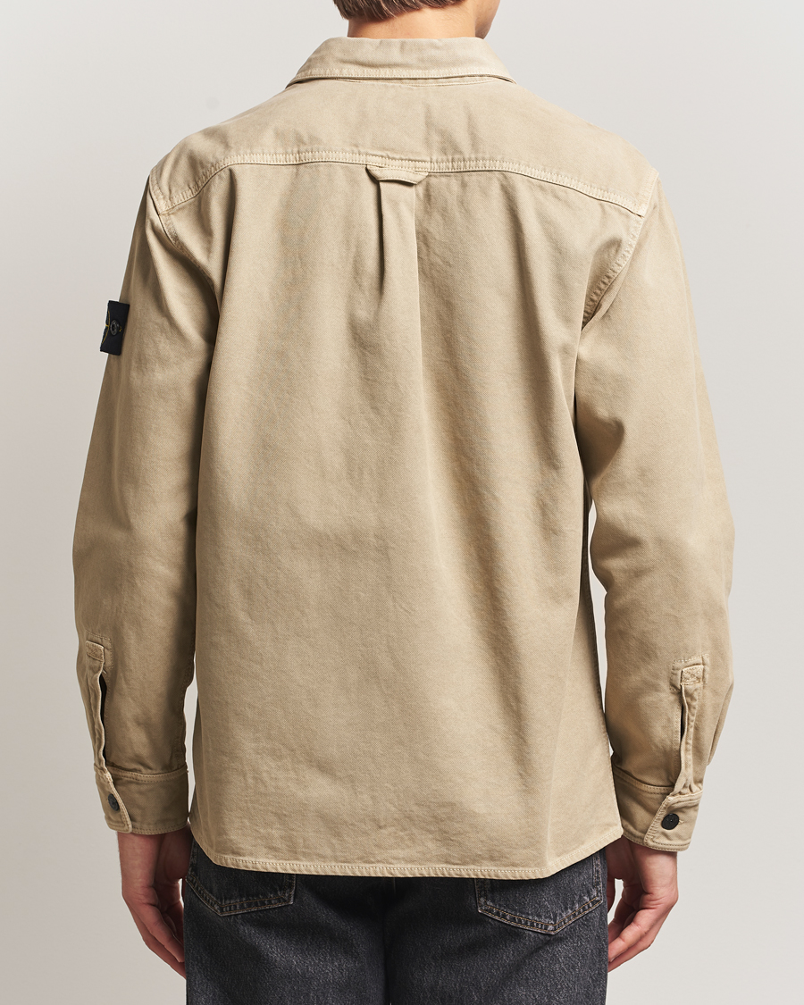 Herre | Skjorter | Stone Island | Organic Panama Cotton Overshirt Desert