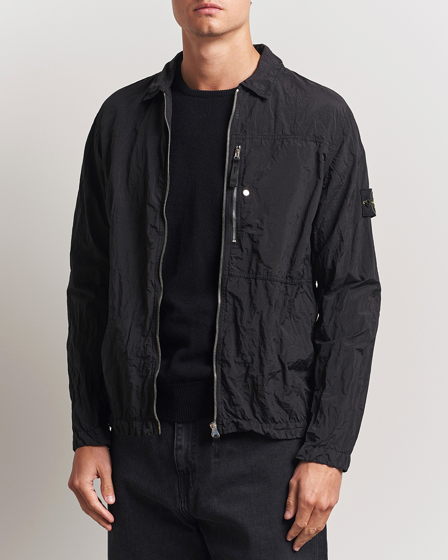 Herre | Skjorter | Stone Island | Nylon Metal Zip Overshirt Black