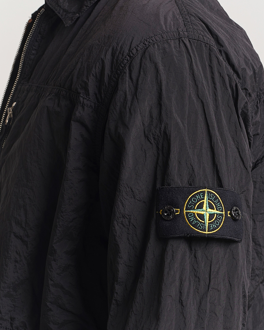 Herre | Skjorter | Stone Island | Nylon Metal Zip Overshirt Black