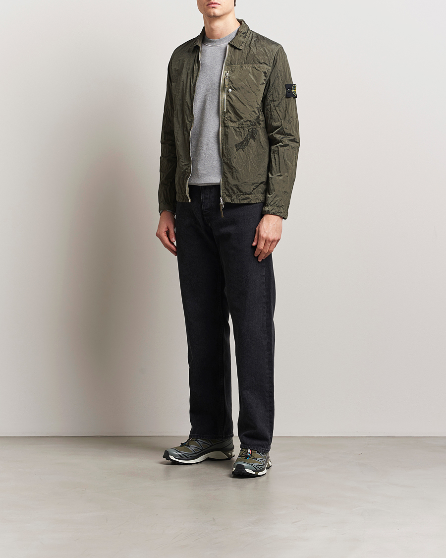 Herre | Skjorter | Stone Island | Nylon Metal Zip Overshirt Military Green