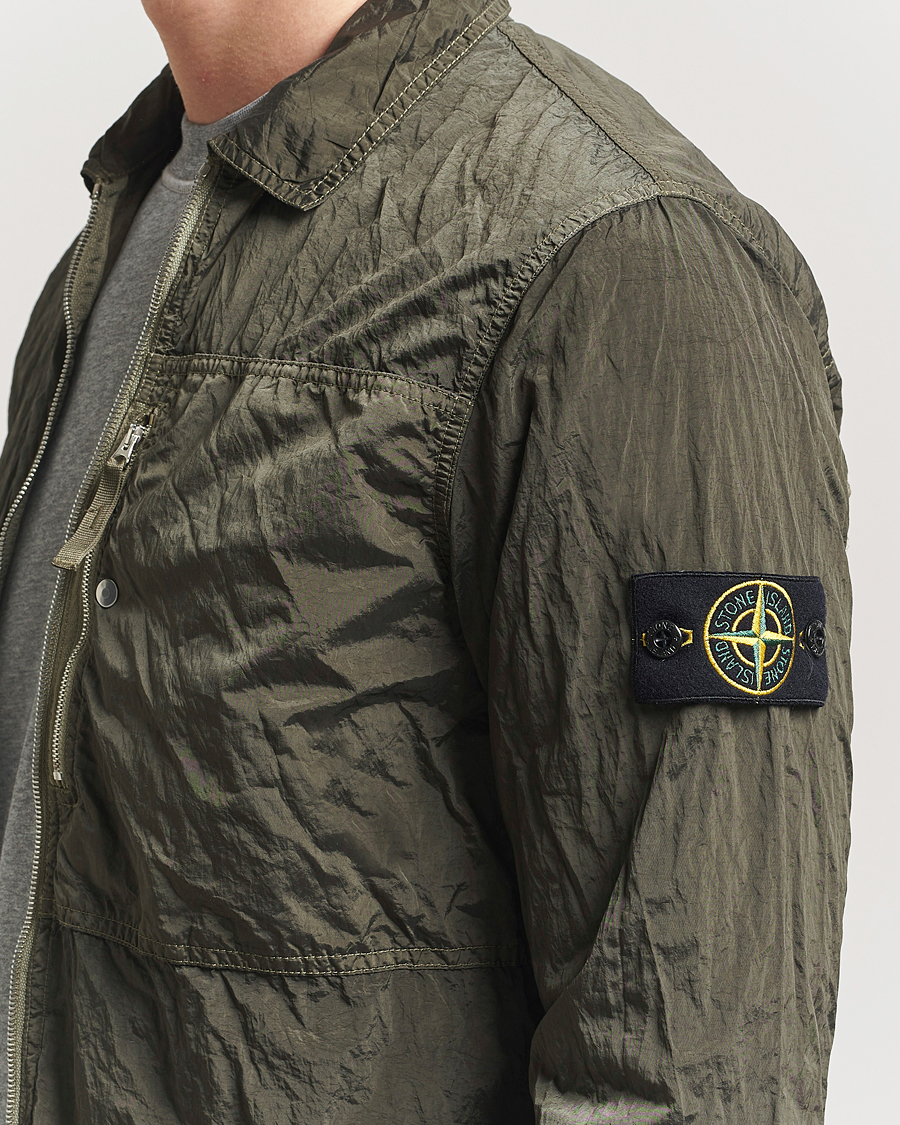 Herre | Skjorter | Stone Island | Nylon Metal Zip Overshirt Military Green