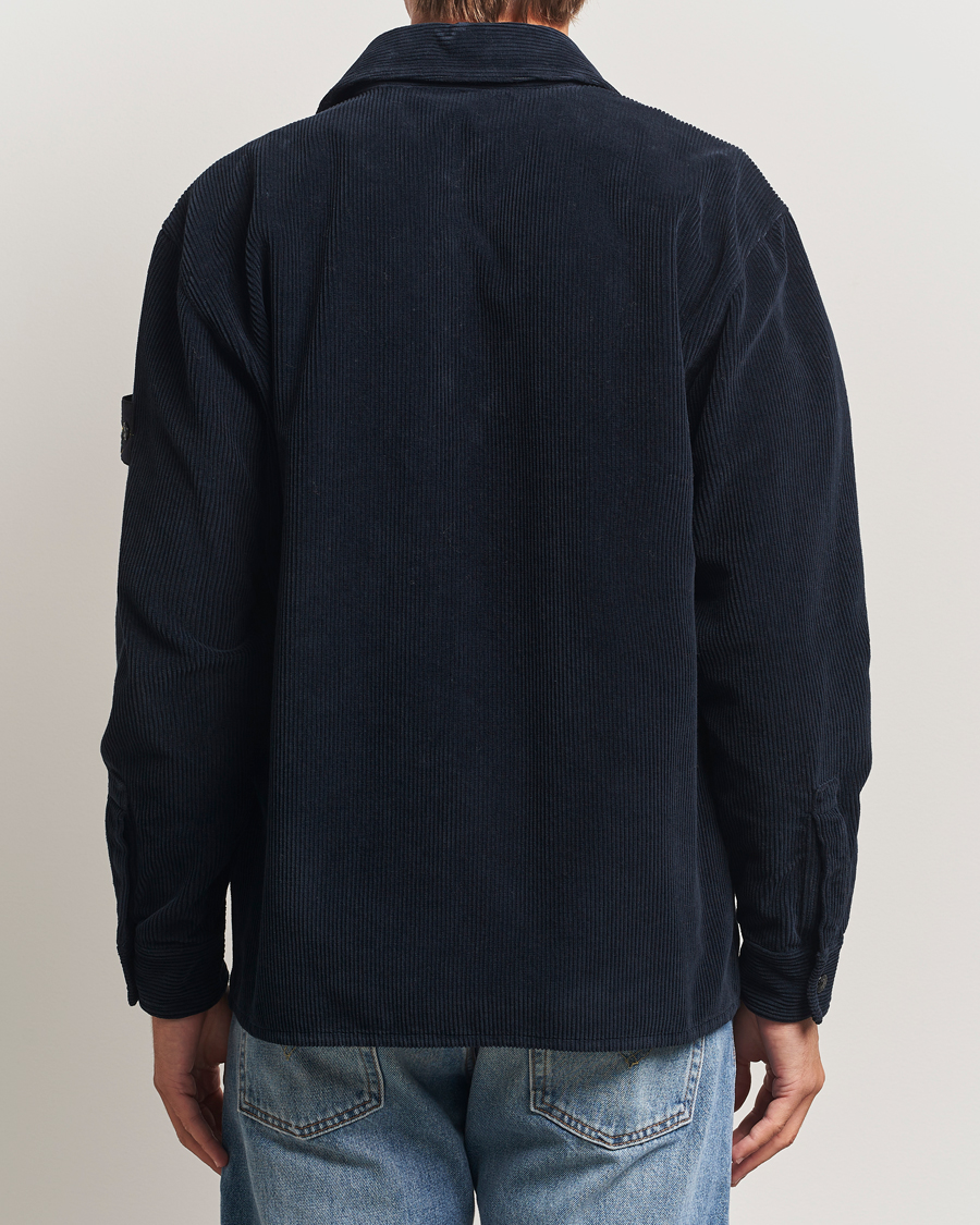 Herre | Skjorter | Stone Island | Organic Cotton Cord Overshirt Navy