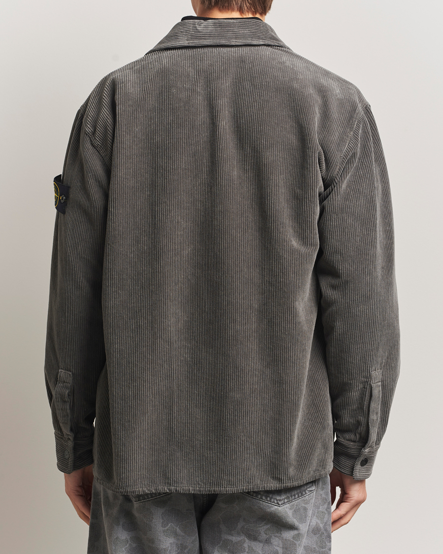 Herre | Skjorter | Stone Island | Organic Cotton Cord Overshirt Grey