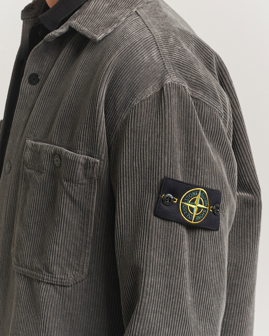 Herre | Skjorter | Stone Island | Organic Cotton Cord Overshirt Grey
