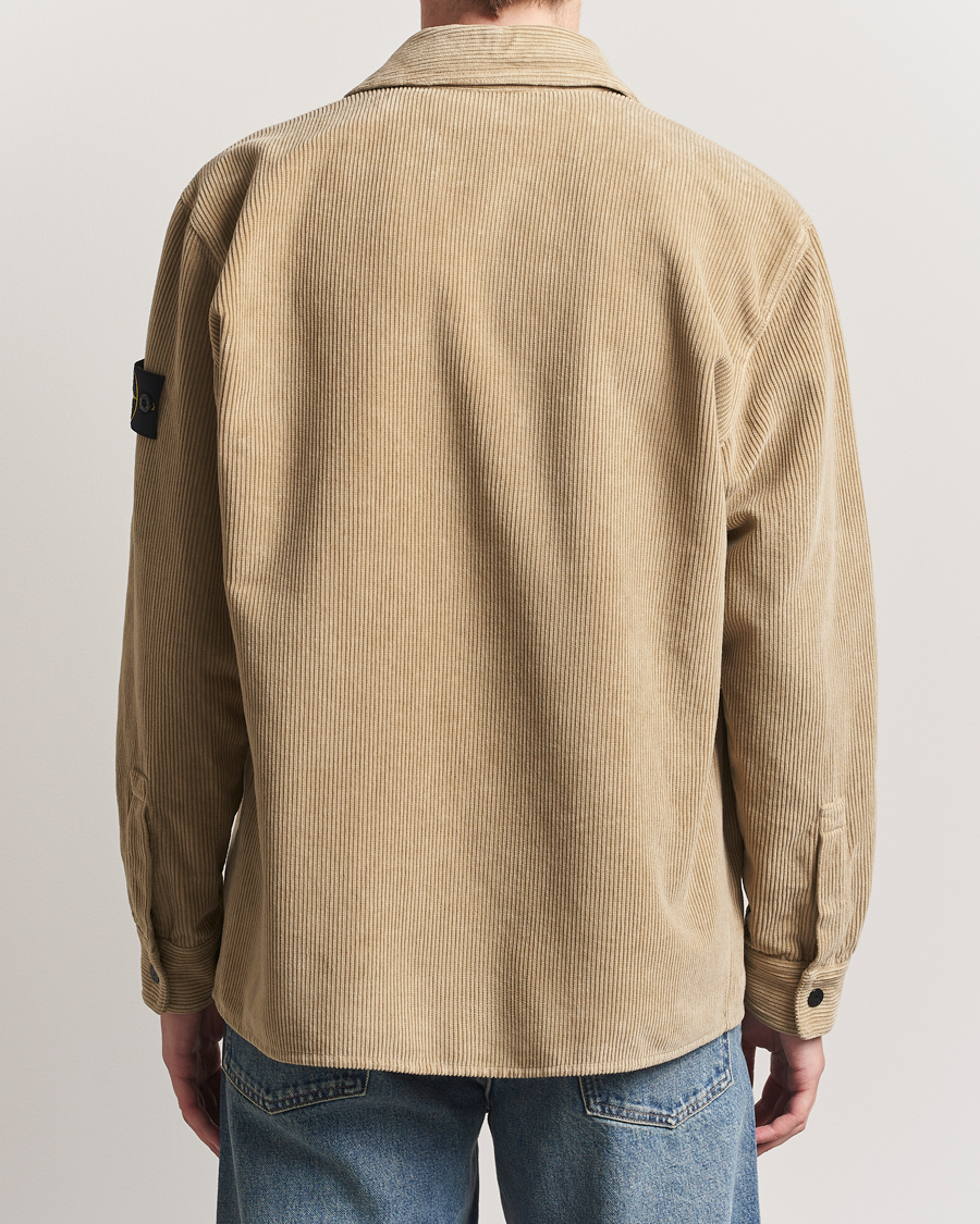 Herre | Skjorter | Stone Island | Organic Cotton Cord Overshirt Beige