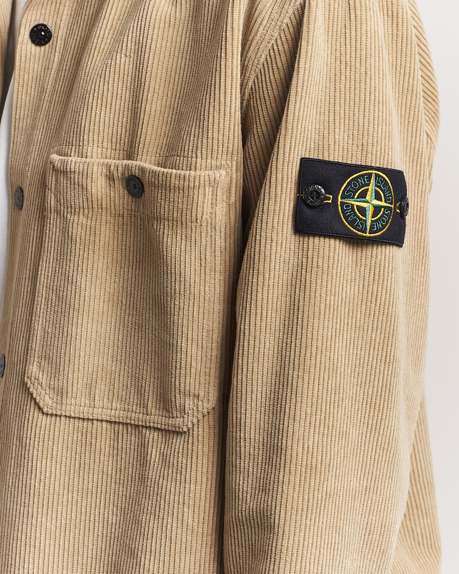 Herre | Skjorter | Stone Island | Organic Cotton Cord Overshirt Beige