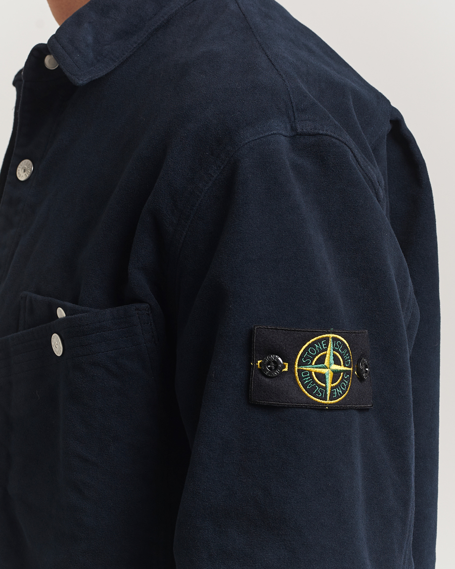 Herre | Skjorter | Stone Island | Cotton Moleskin Overshirt Navy