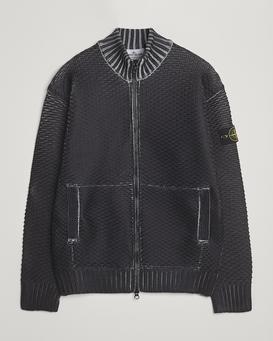 Herre | Gensere | Stone Island | Printed Heavy Zip Cardigan Pearl Grey