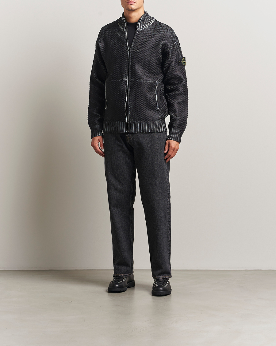 Herre | Gensere | Stone Island | Printed Heavy Zip Cardigan Pearl Grey