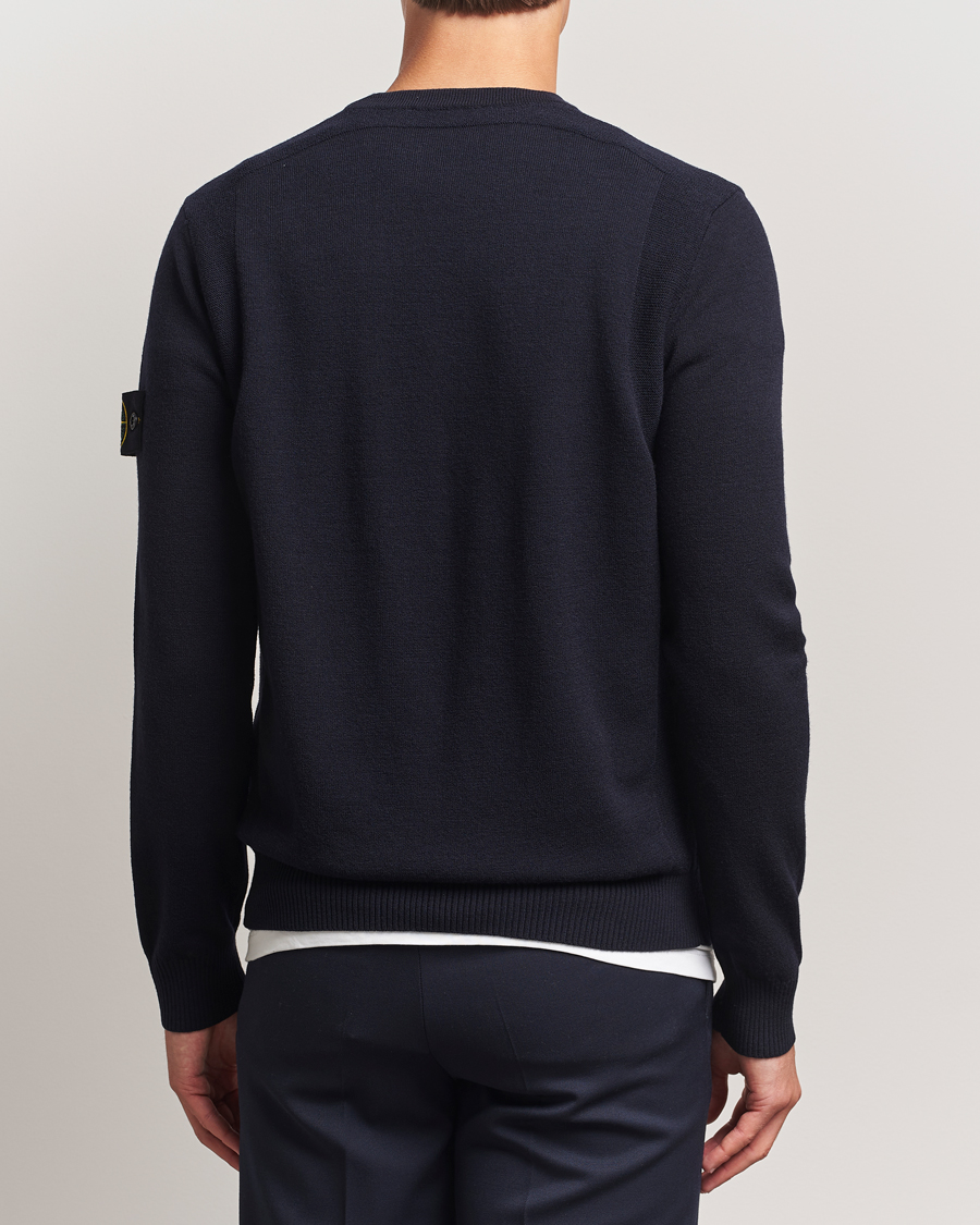 Herre | Gensere | Stone Island | Stretch Wool Knitted Jumper Navy