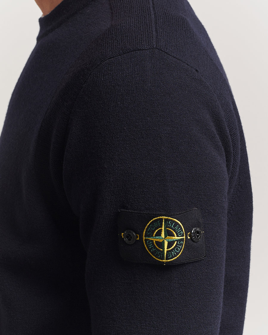 Herre | Gensere | Stone Island | Stretch Wool Knitted Jumper Navy