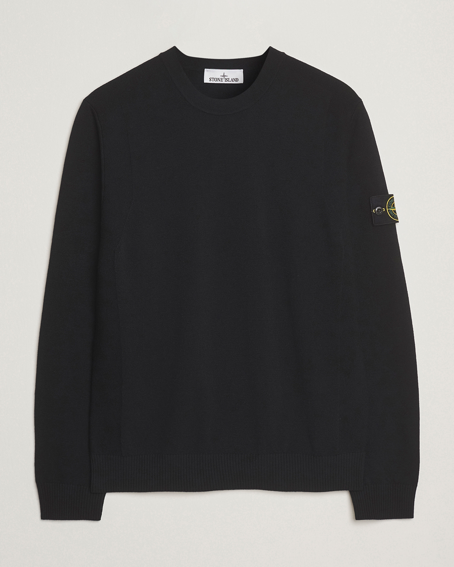 Herre | Gensere | Stone Island | Stretch Wool Knitted Jumper Black