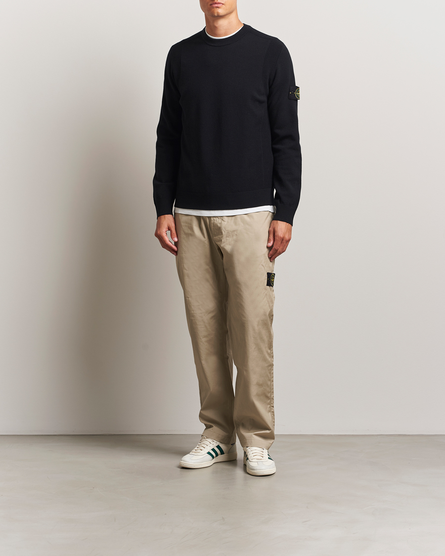 Herre | Gensere | Stone Island | Stretch Wool Knitted Jumper Black