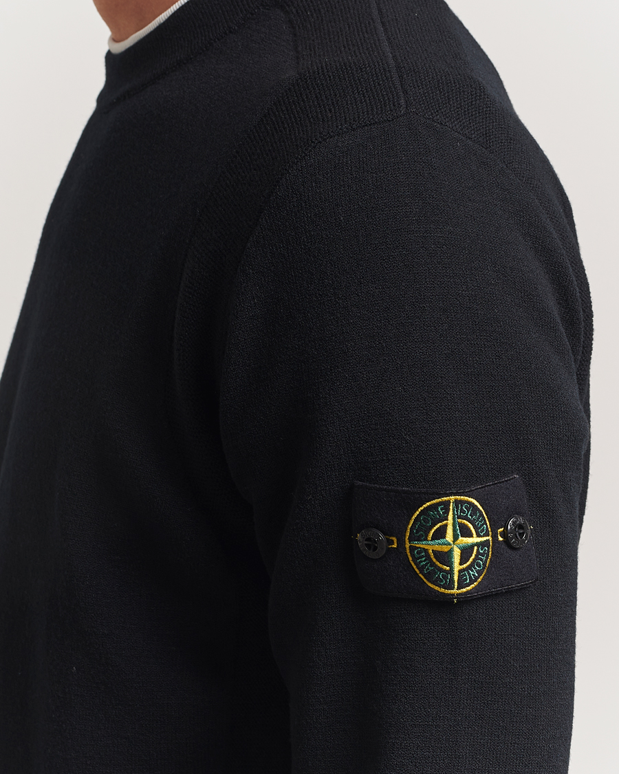 Herre | Gensere | Stone Island | Stretch Wool Knitted Jumper Black